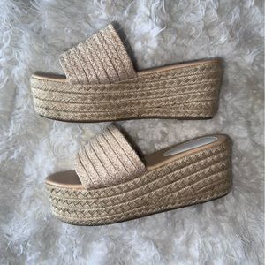 Women Slide Sandals Espadrille Platform Shoes